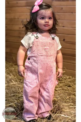223.68 Pink & White Infant Bib Overalls