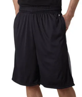 4117 Badger Adult 9" Drive Performance Shorts With Pocket Black/ Graphite