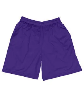 7210 Badger 8" Coach's Shorts Purple