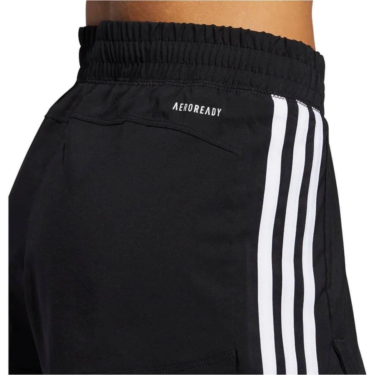adidas Pacer 3 Stripes Woven 2 In 1 Womens Training Shorts - Black