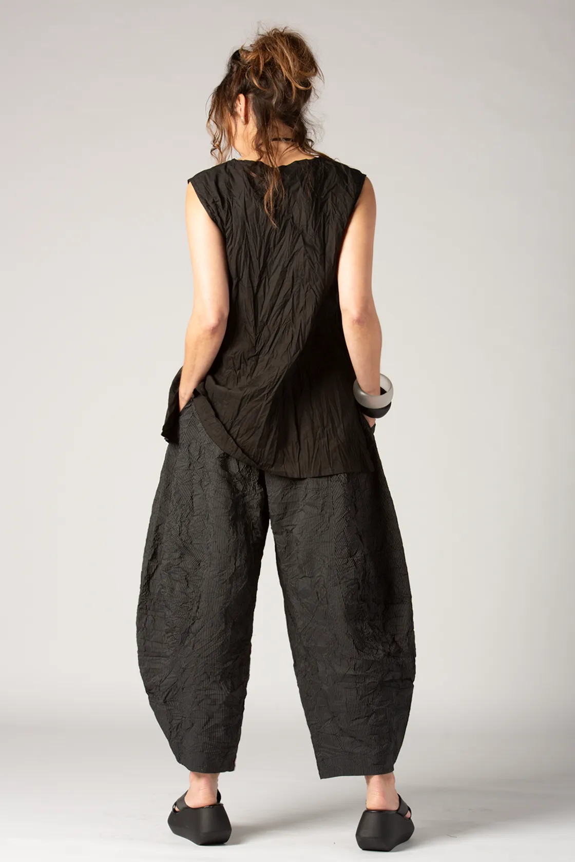 ALEMBIKA Ichigo Pant in Charcoal Pinstripe