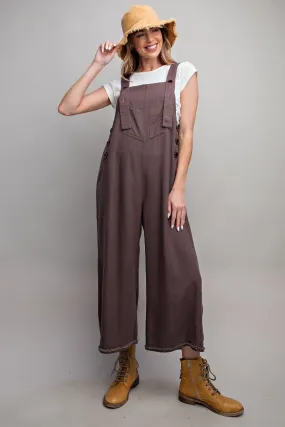 Ash Linen Oversized Overalls
