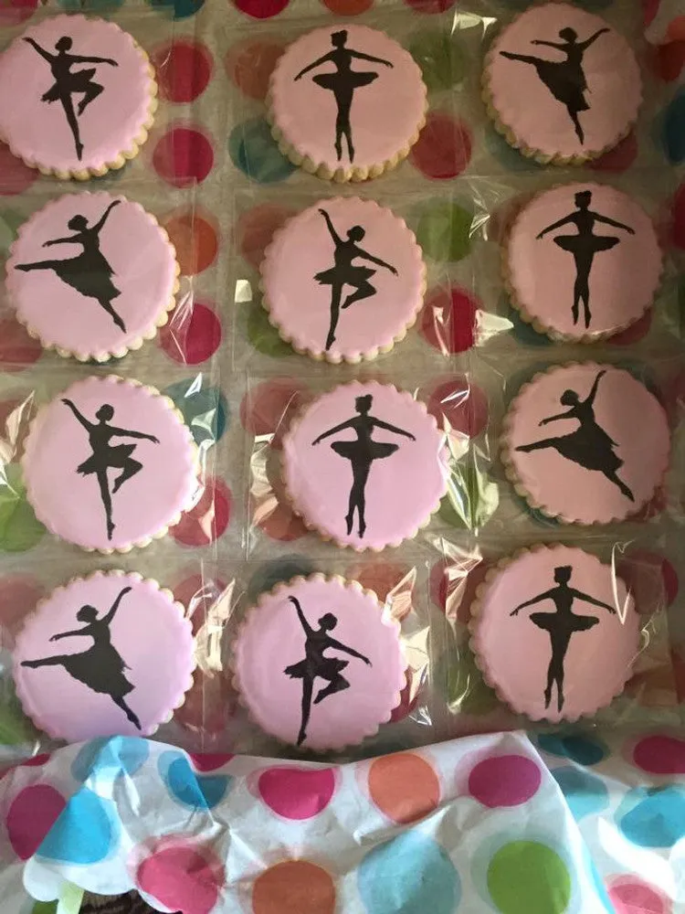 Ballerina Round Cookie Stencil Set by Designer Stencils