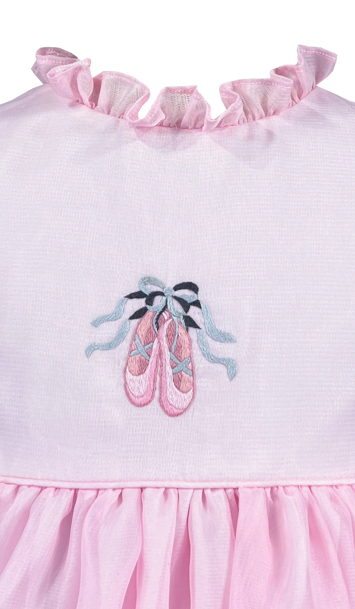 Ballet Slippers Pink Embroidered Dress