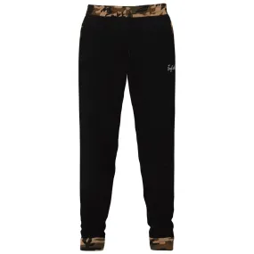 Black Jnglst Joggers with Camo Detail