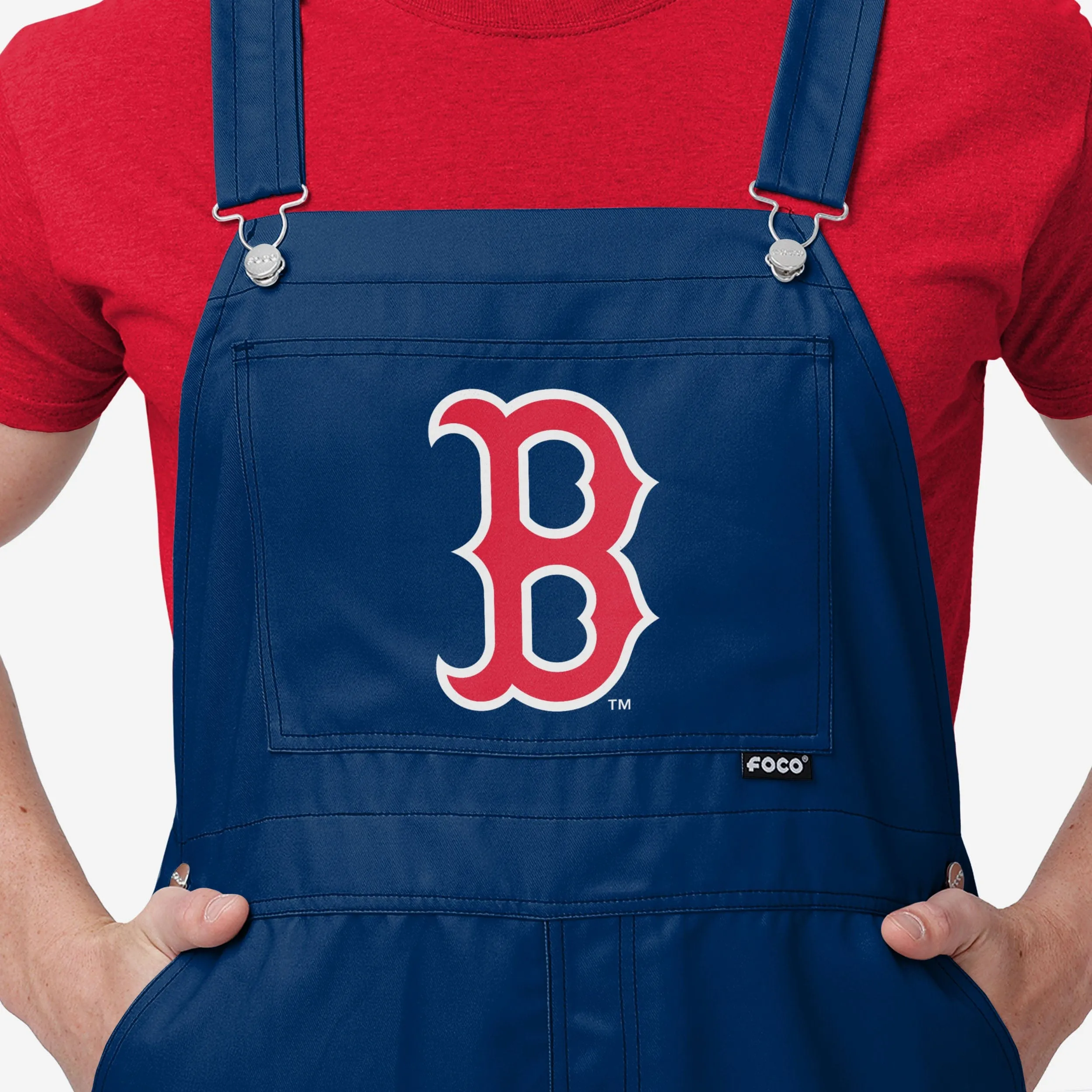 Boston Red Sox Mens Big Logo Bib Overalls