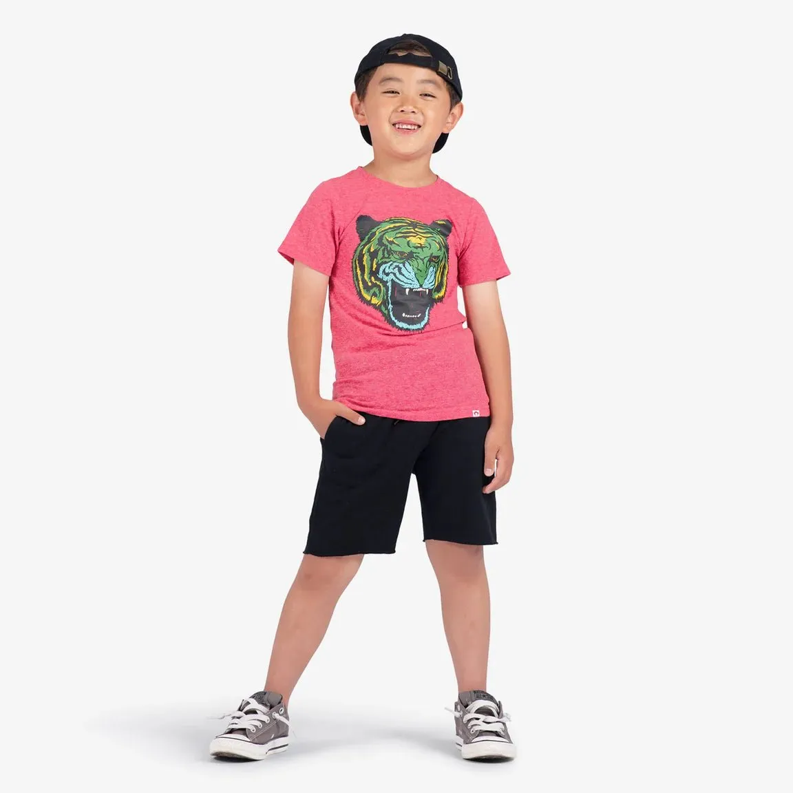Boys Black Camp Shorts