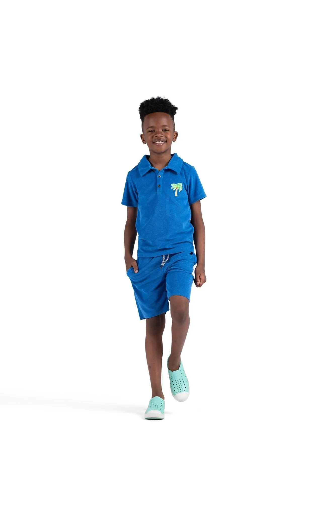 Boys Blue Camp Shorts