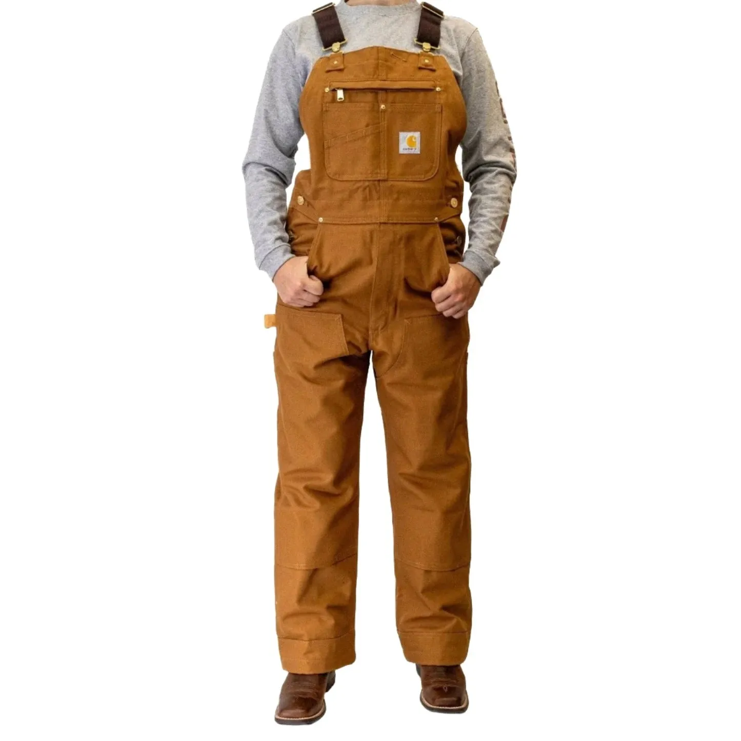 Carhartt Duck Bib Overalls - 102776 - Zipper Pocket