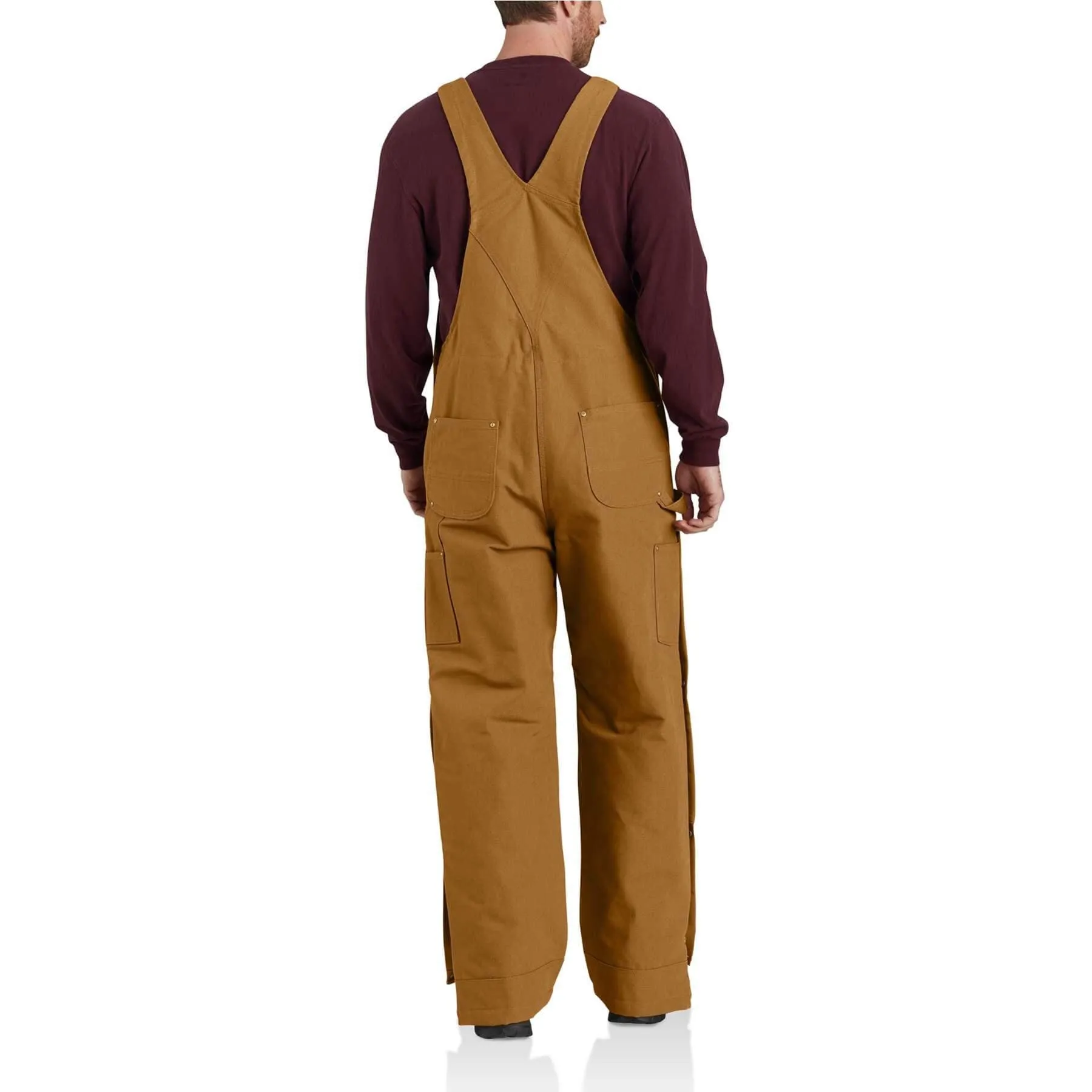 Carhartt Firm Duck Loose Fit Insulated Durable Canvas Bib Overalls 104393