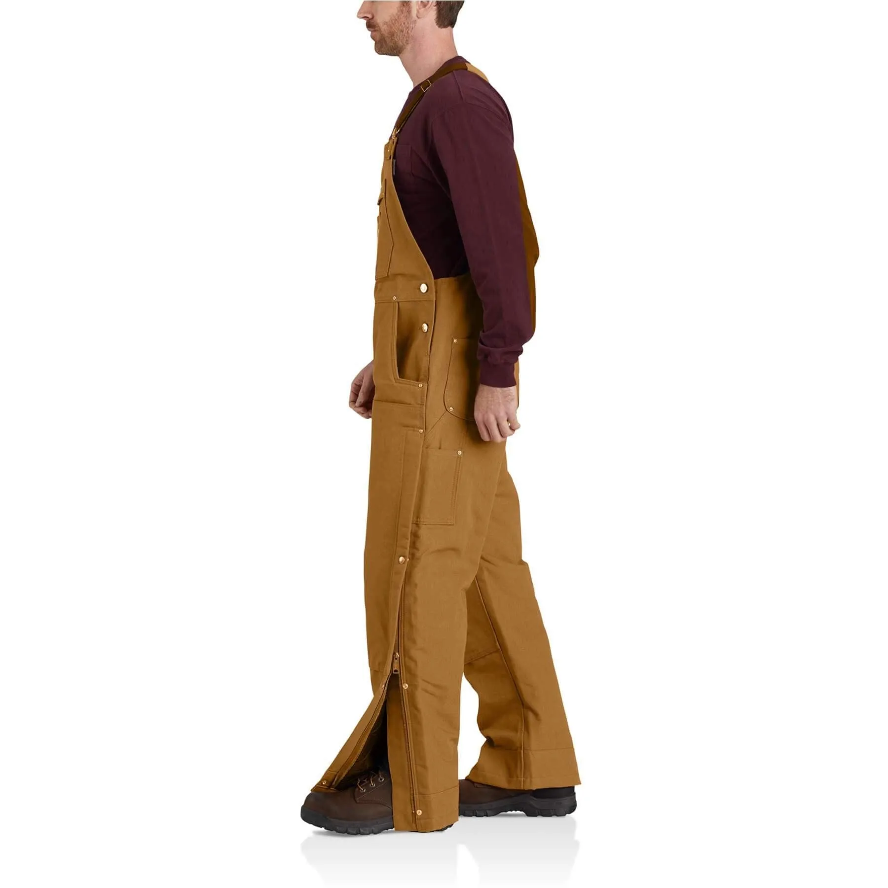 Carhartt Firm Duck Loose Fit Insulated Durable Canvas Bib Overalls 104393