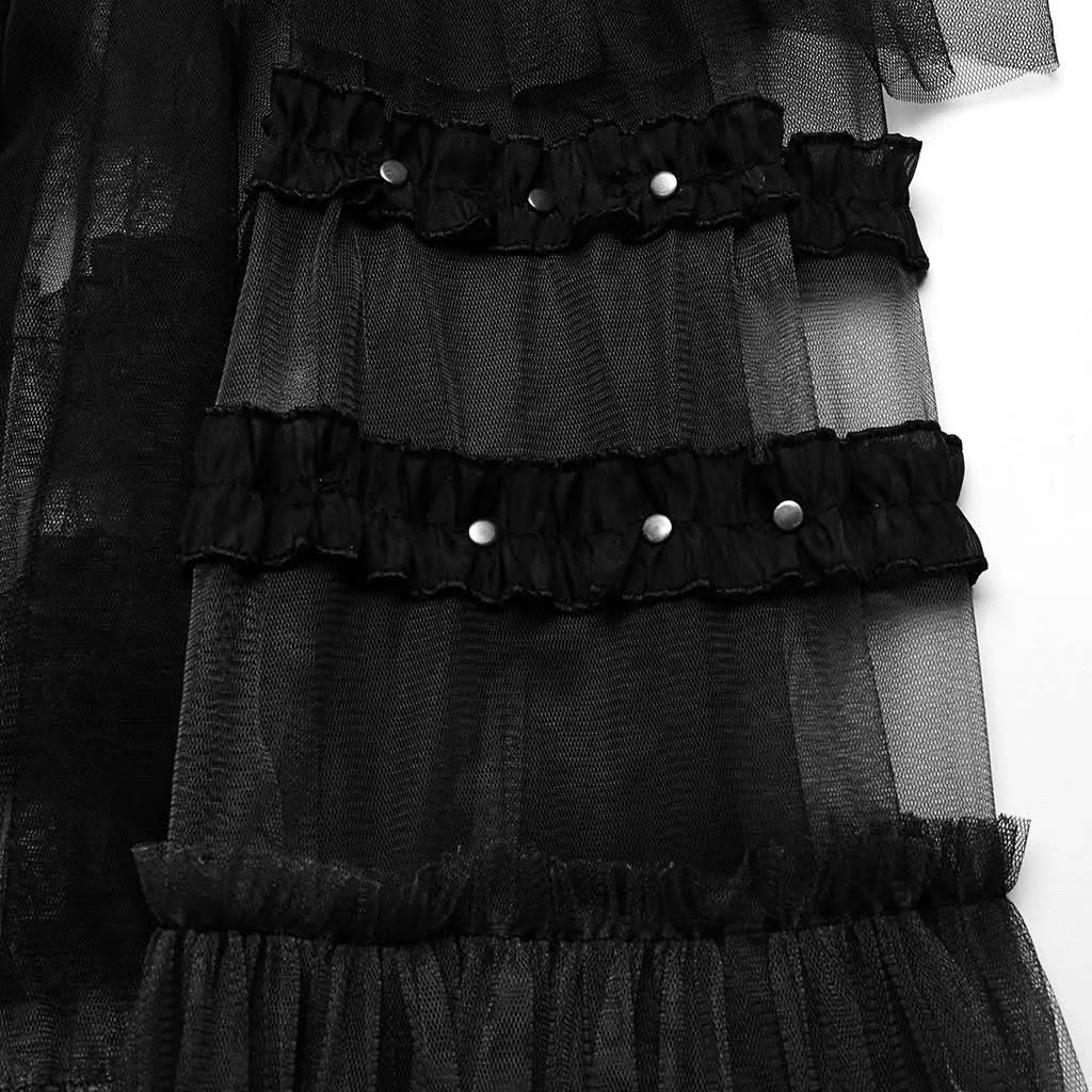 Chroma Tiered Skirt (Dead Eye)