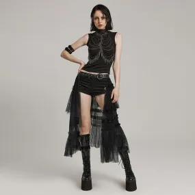 Chroma Tiered Skirt (Dead Eye)
