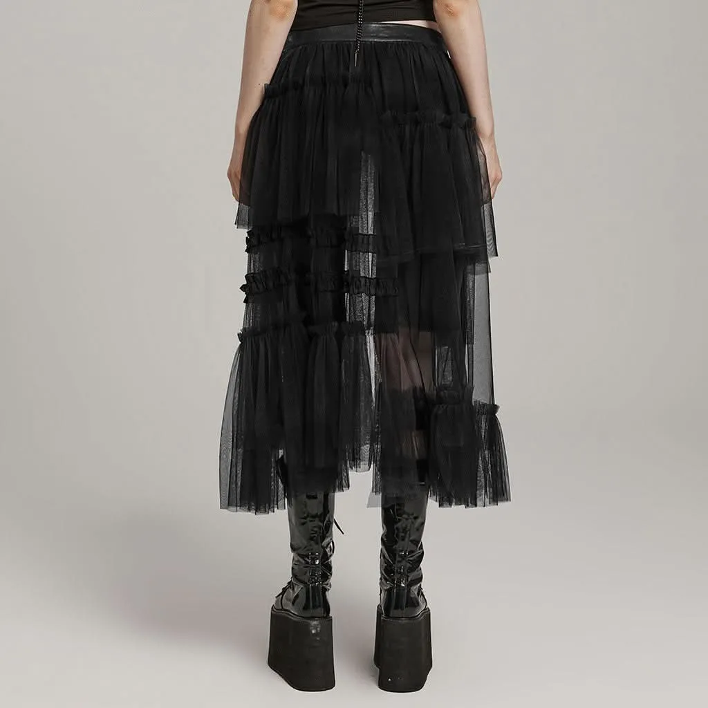 Chroma Tiered Skirt (Dead Eye)
