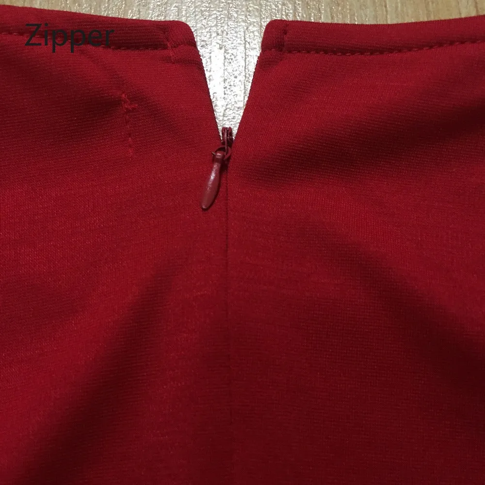 Cloak Sleeve High Waist Bodycon Solid Mid Calf