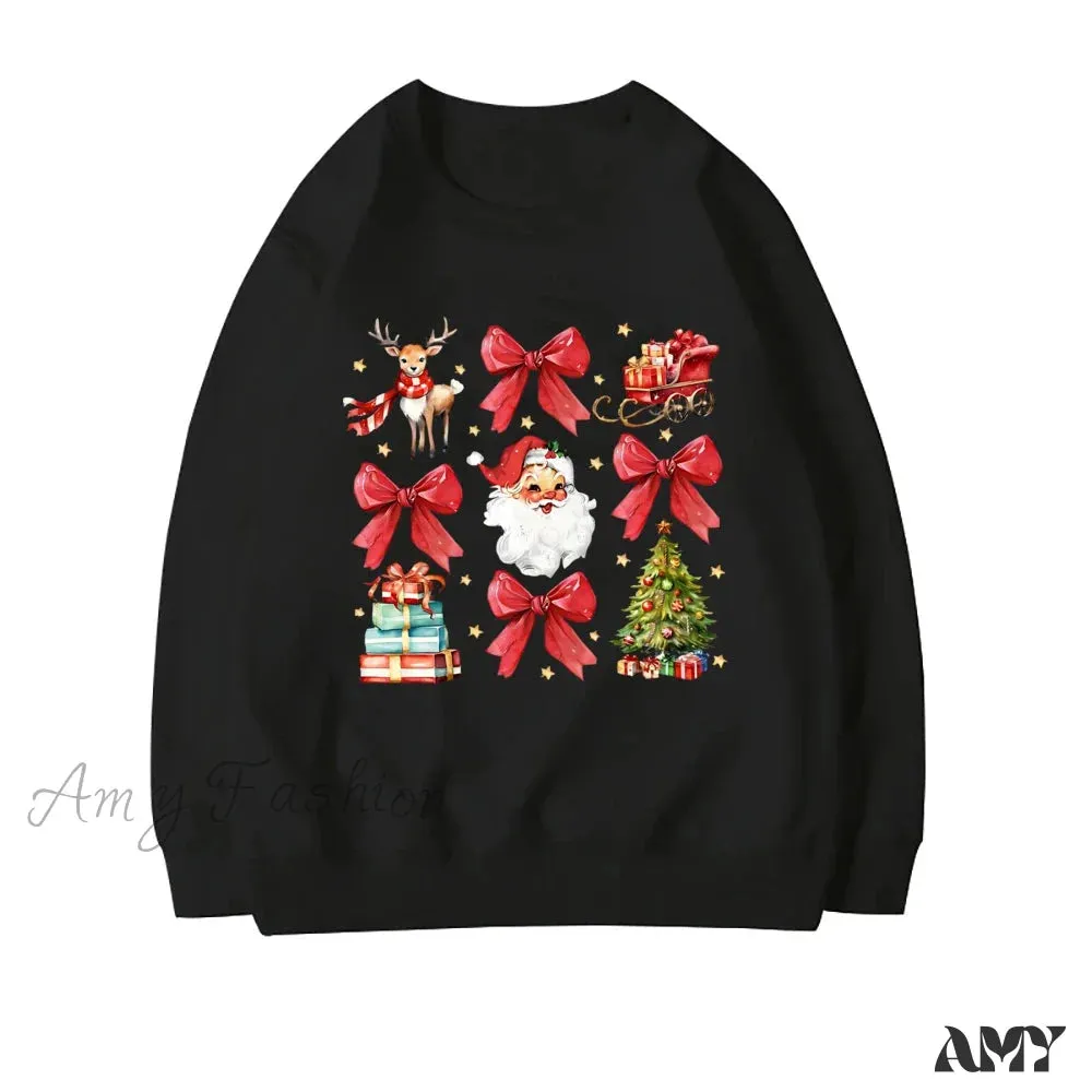 Coquette Christmas Santa Sweatshirt - Holiday Hoodie