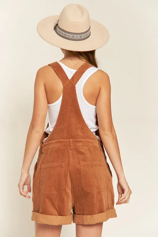 Corduroy Adjustable Shoulder Straps Sage Green Overalls