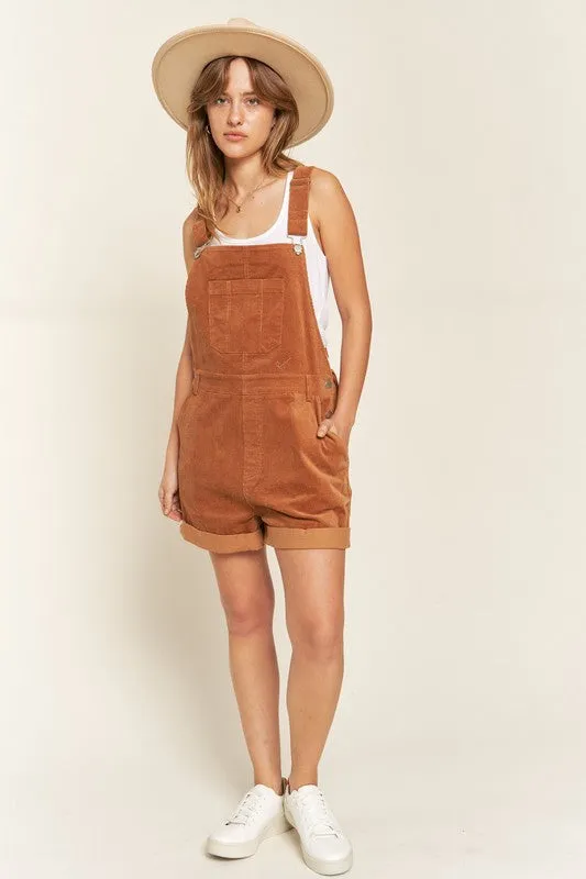 Corduroy Adjustable Shoulder Straps Sage Green Overalls
