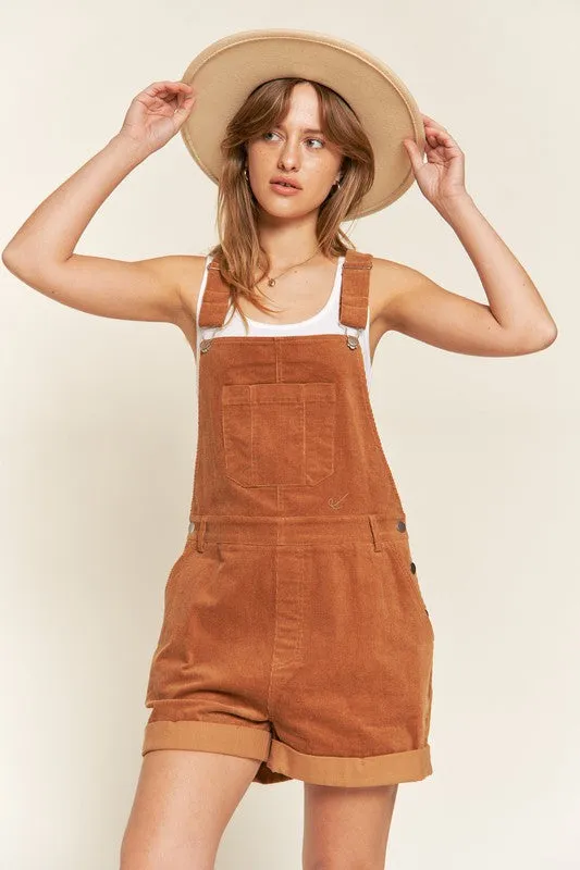Corduroy Adjustable Shoulder Straps Sage Green Overalls