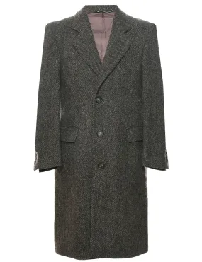 Dark Brown Wool Coat - M