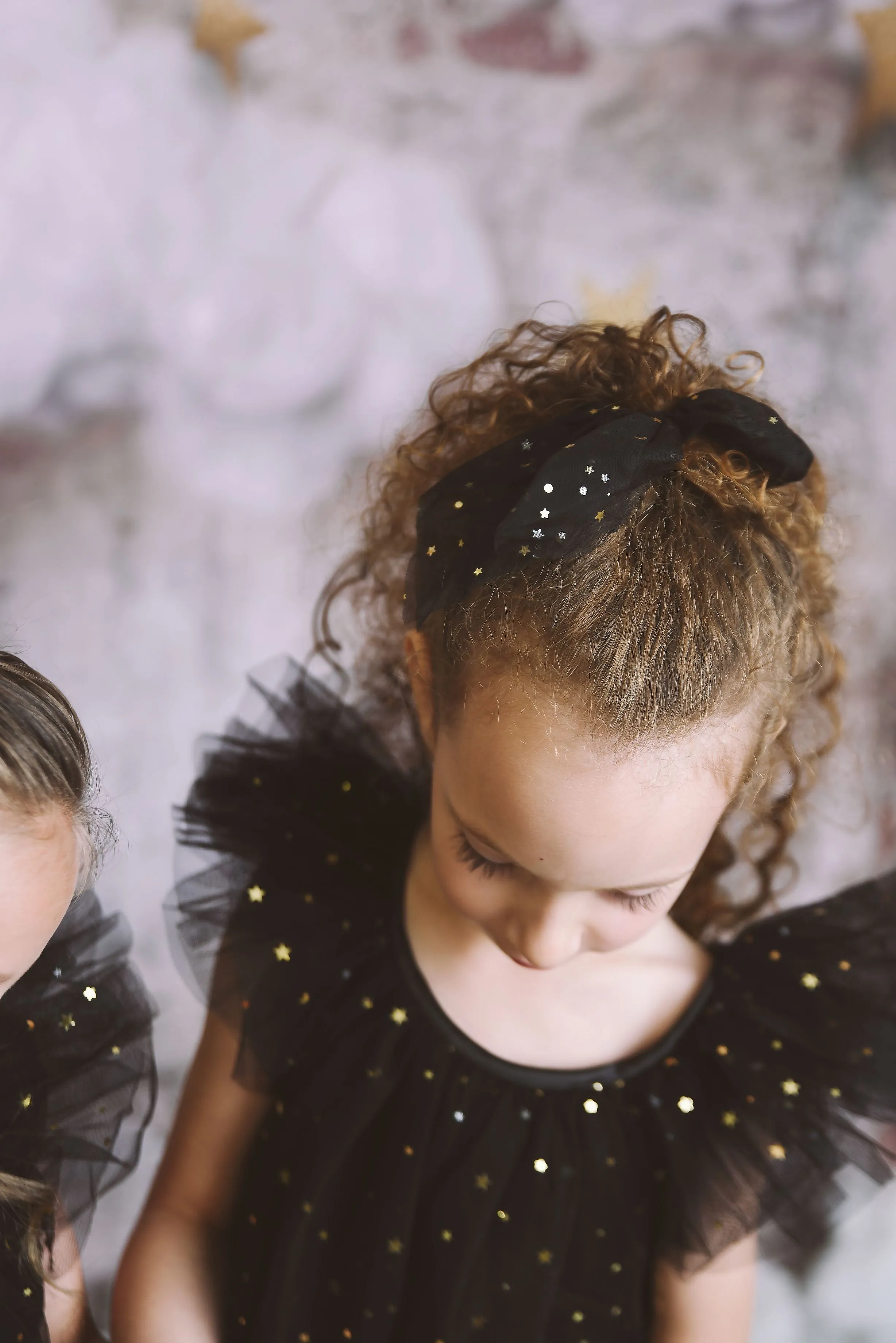 DOLLY® STARS & MOON ⭐️ 🌙 TULLE HAIR SCRUNCHIE black