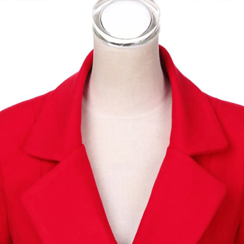Double Breasted Midi Wool Coat