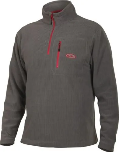 Drake Waterfowl Systems Square Check Camp Fleece 1/4 Zip Pullover