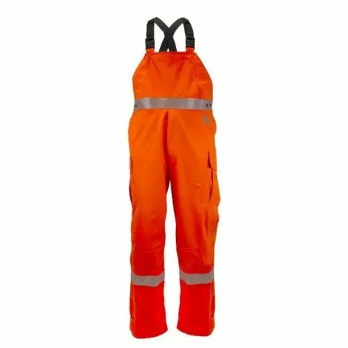 Drifire National Safety Apparel HYDROFLASHB Navy, Yellow, Orange Hi-Vis Rain Bib Class E