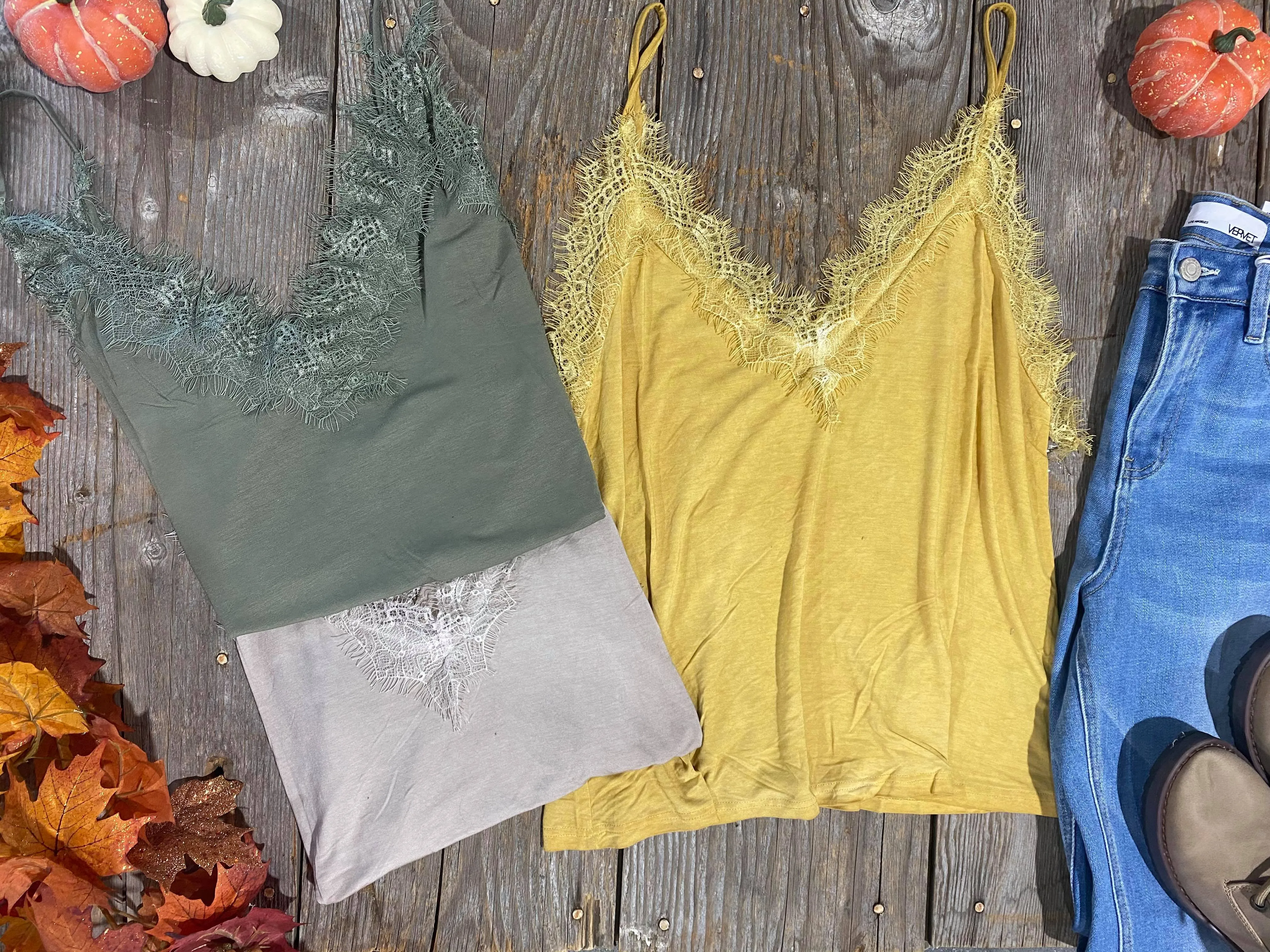 Eyelash Lace Cami Tank Top - Final Sale*