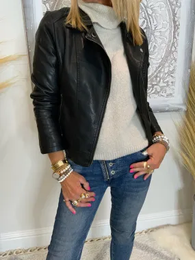 Faux Leather Jacket