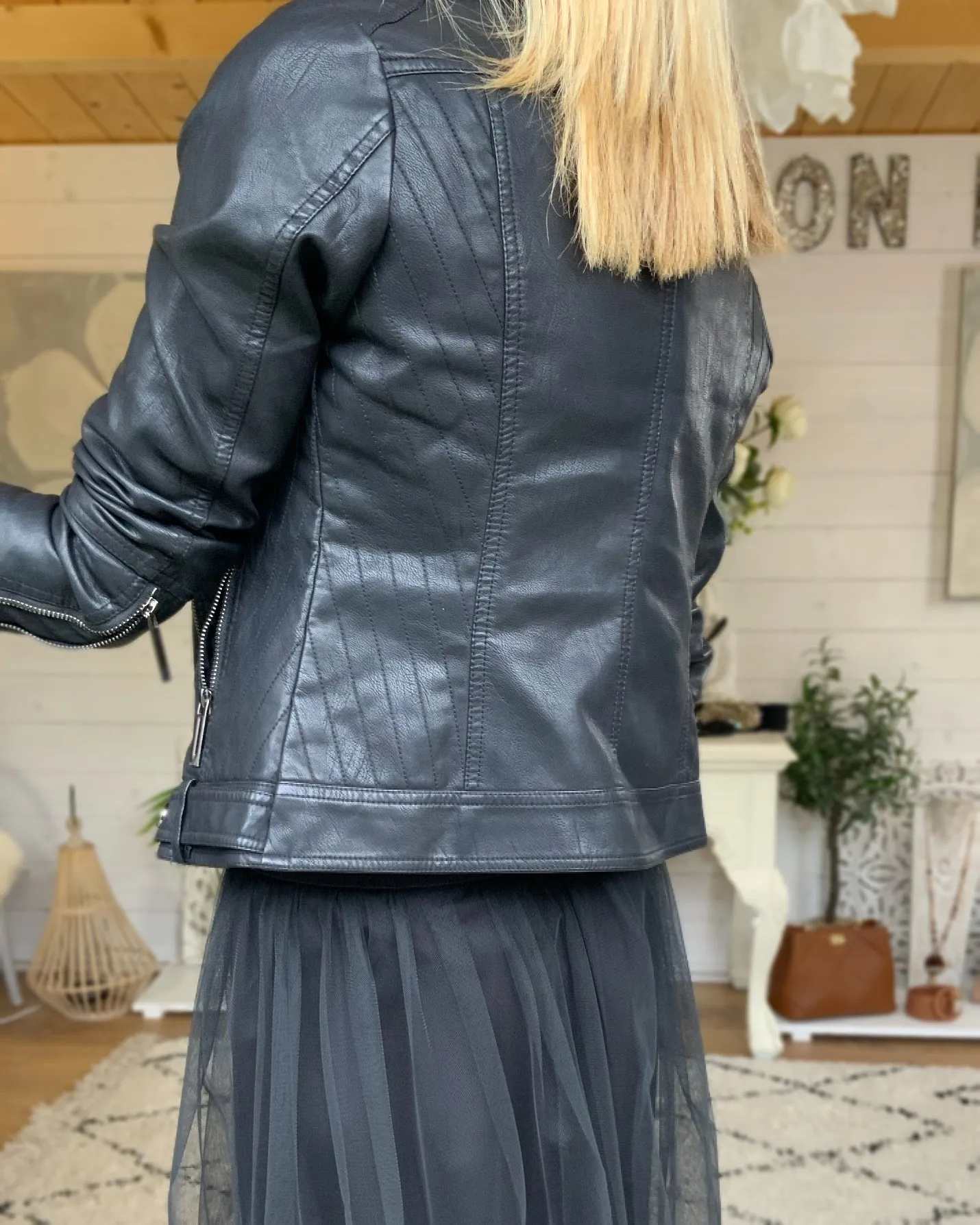 Faux Leather Jacket