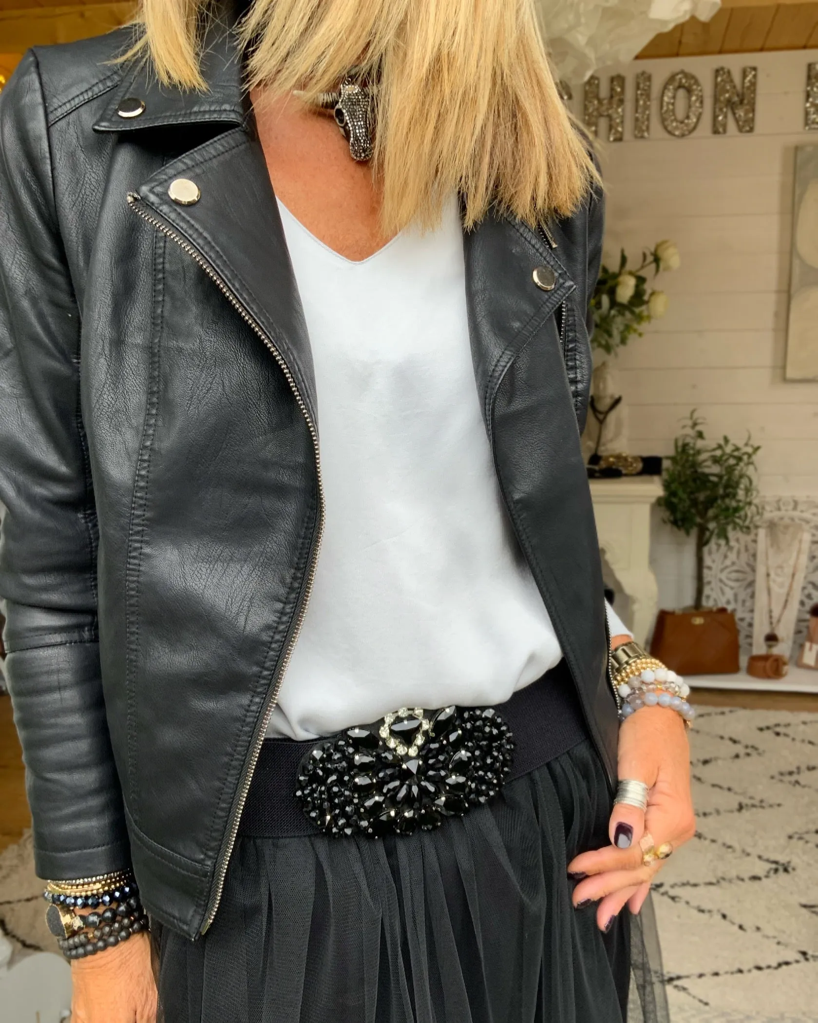 Faux Leather Jacket