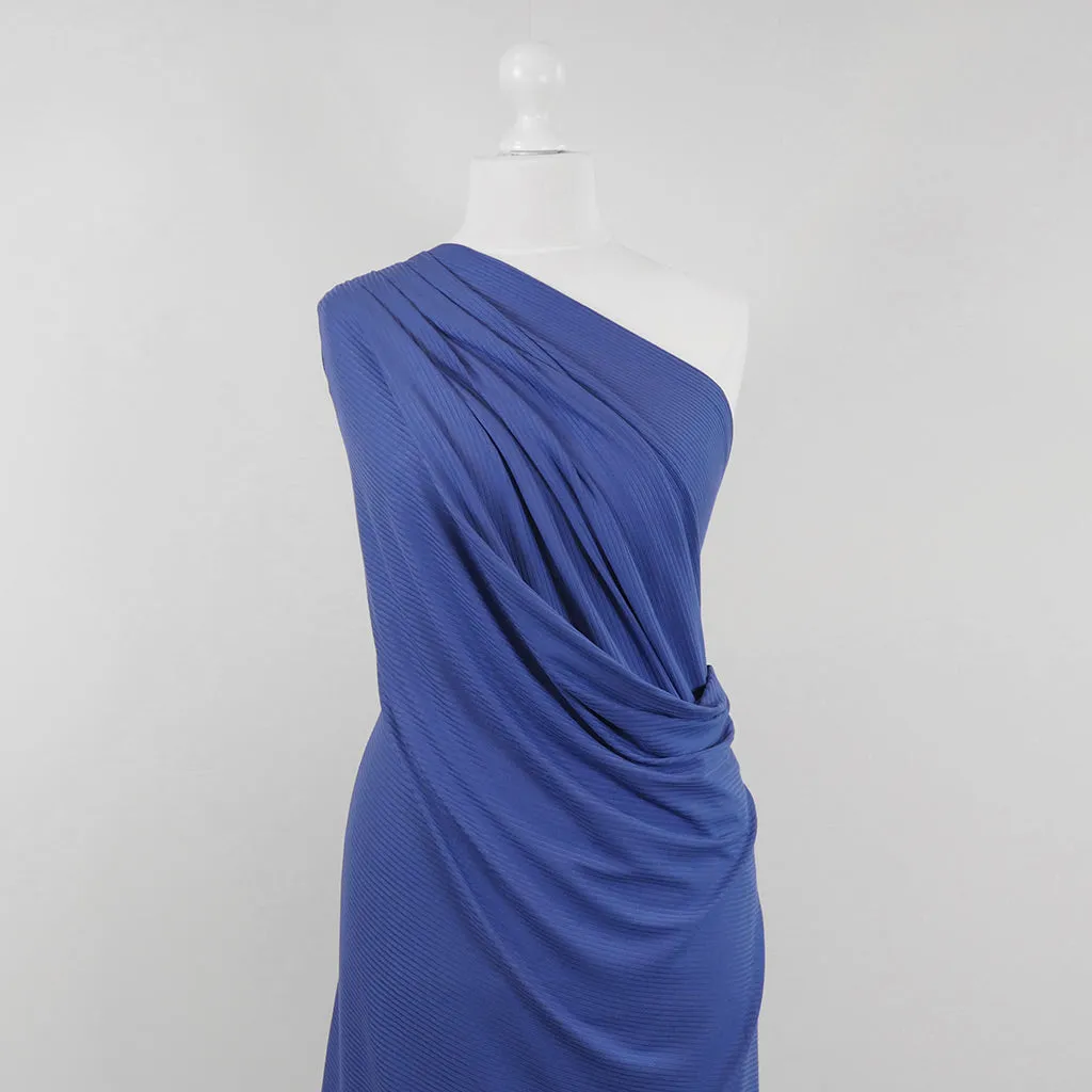 Fuji - Cobalt Blue Bamboo and Elastane Rib Knit Fabric