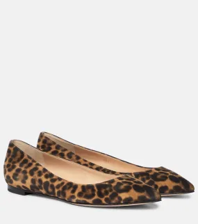 Gianvito Rossi Gianvito leopard-print ballet flats