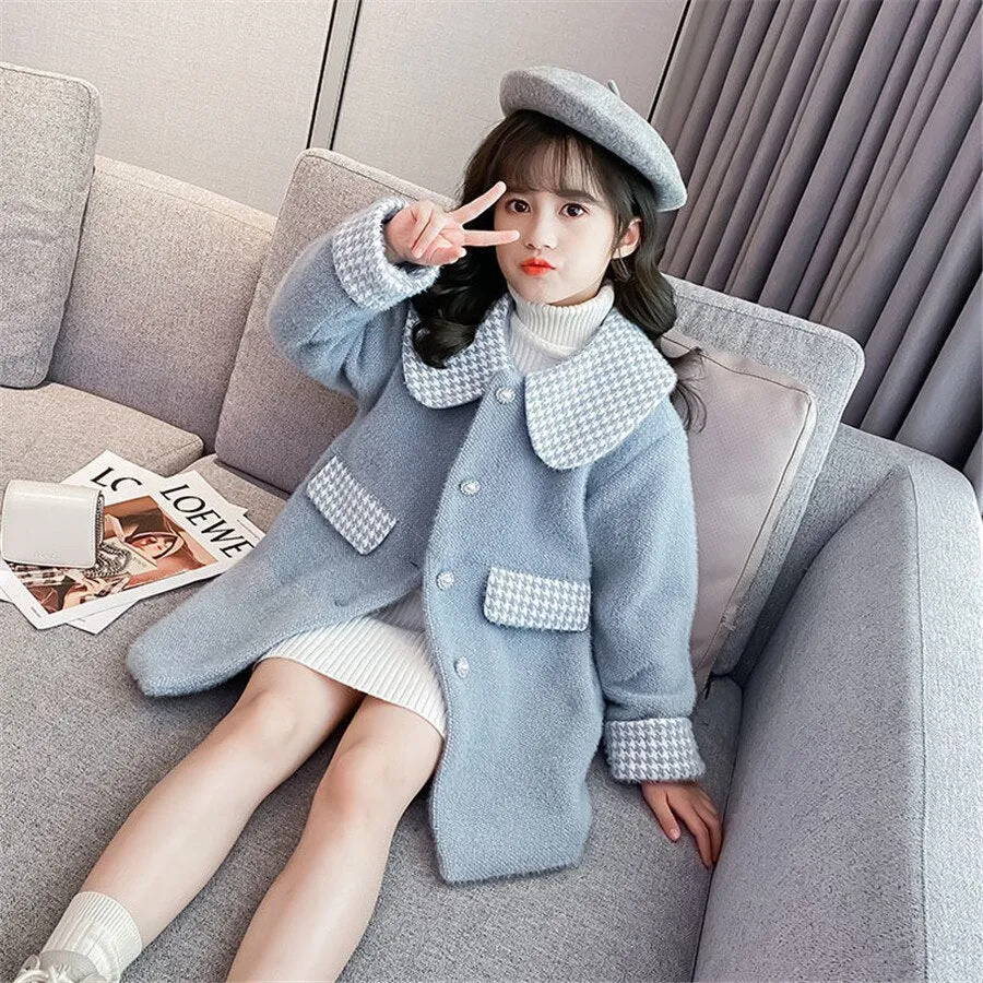 Girls Thicken Long Coats Cute  Outwear