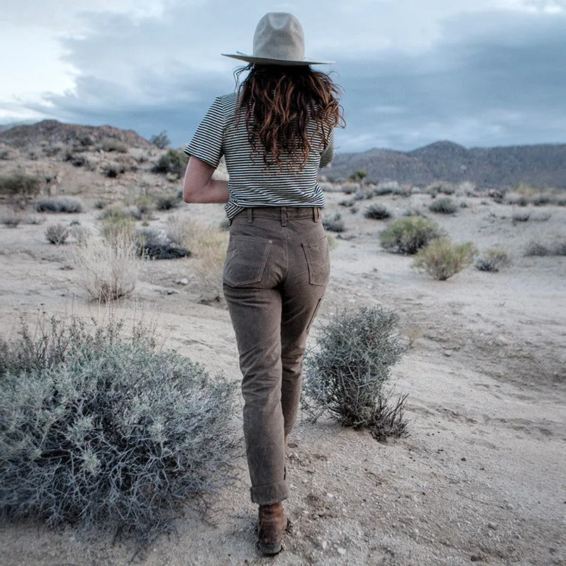 GN.05 Women's Waxed Canvas Fitted Work Pant - Brush Brown