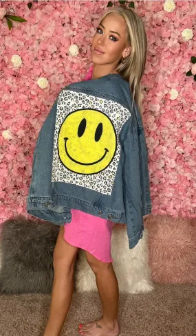 HAPPY LEOPARD DENIM JEAN JACKET (Multiple Colors) - BP
