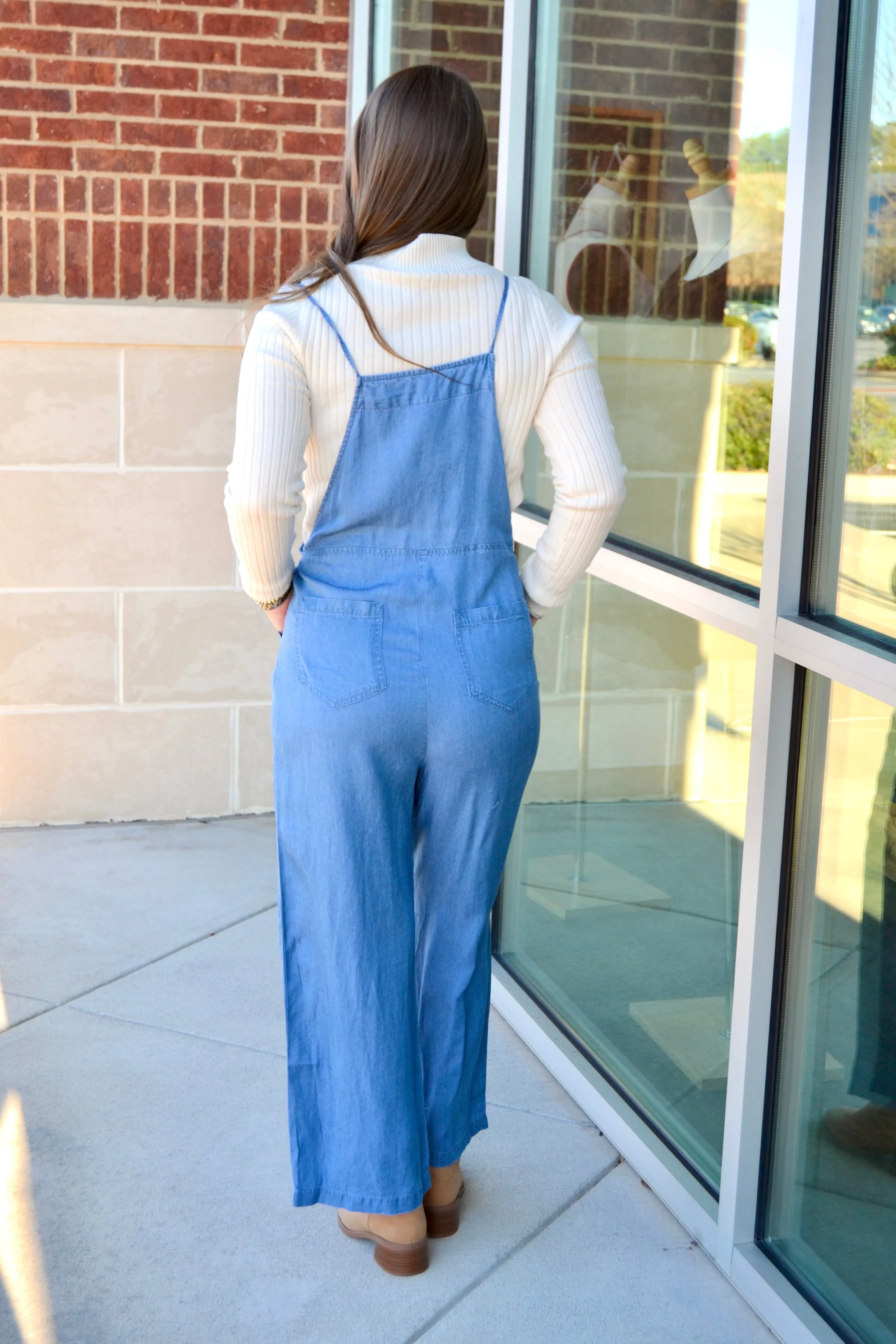 Indigo overalls