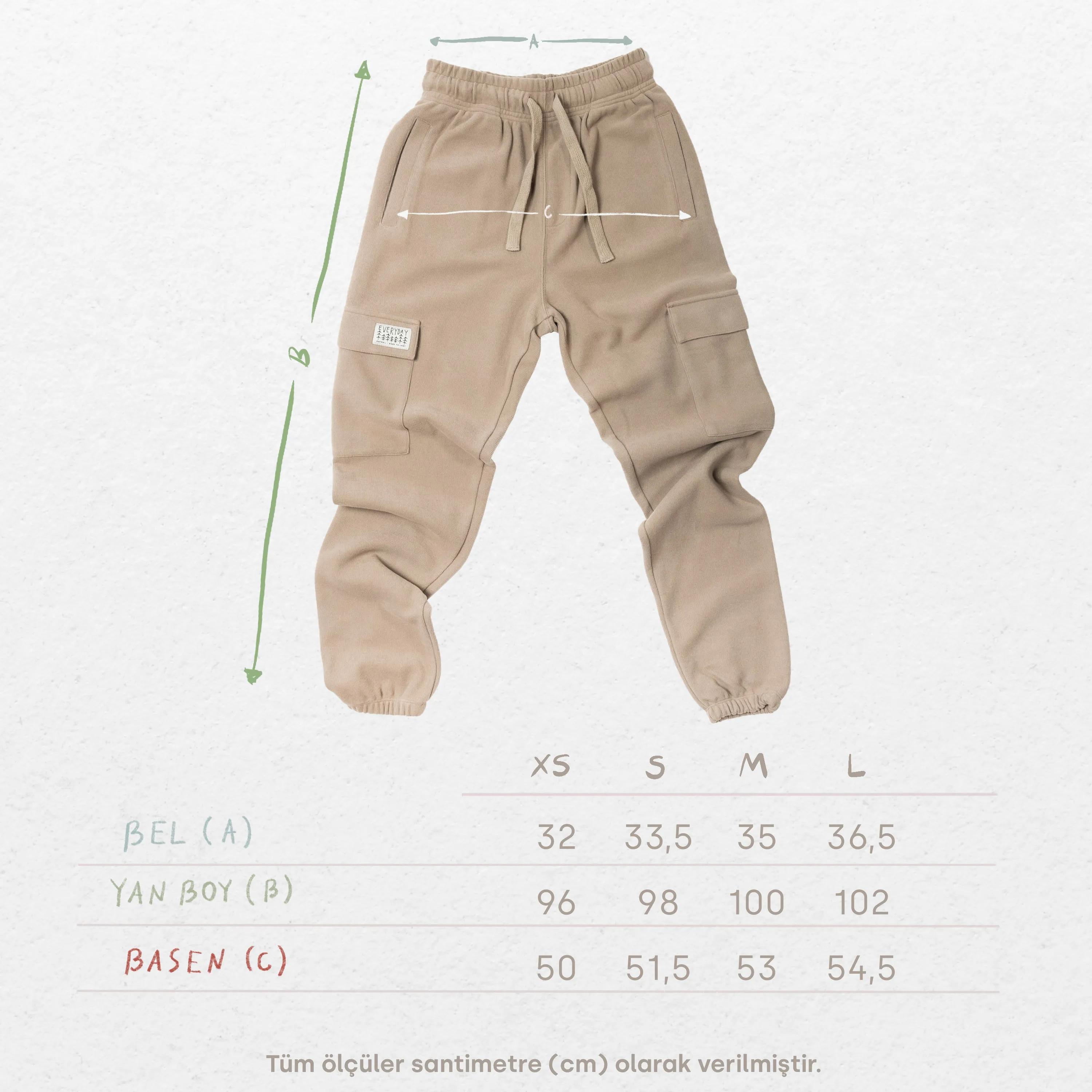 Kadın Travel Pants - Taş