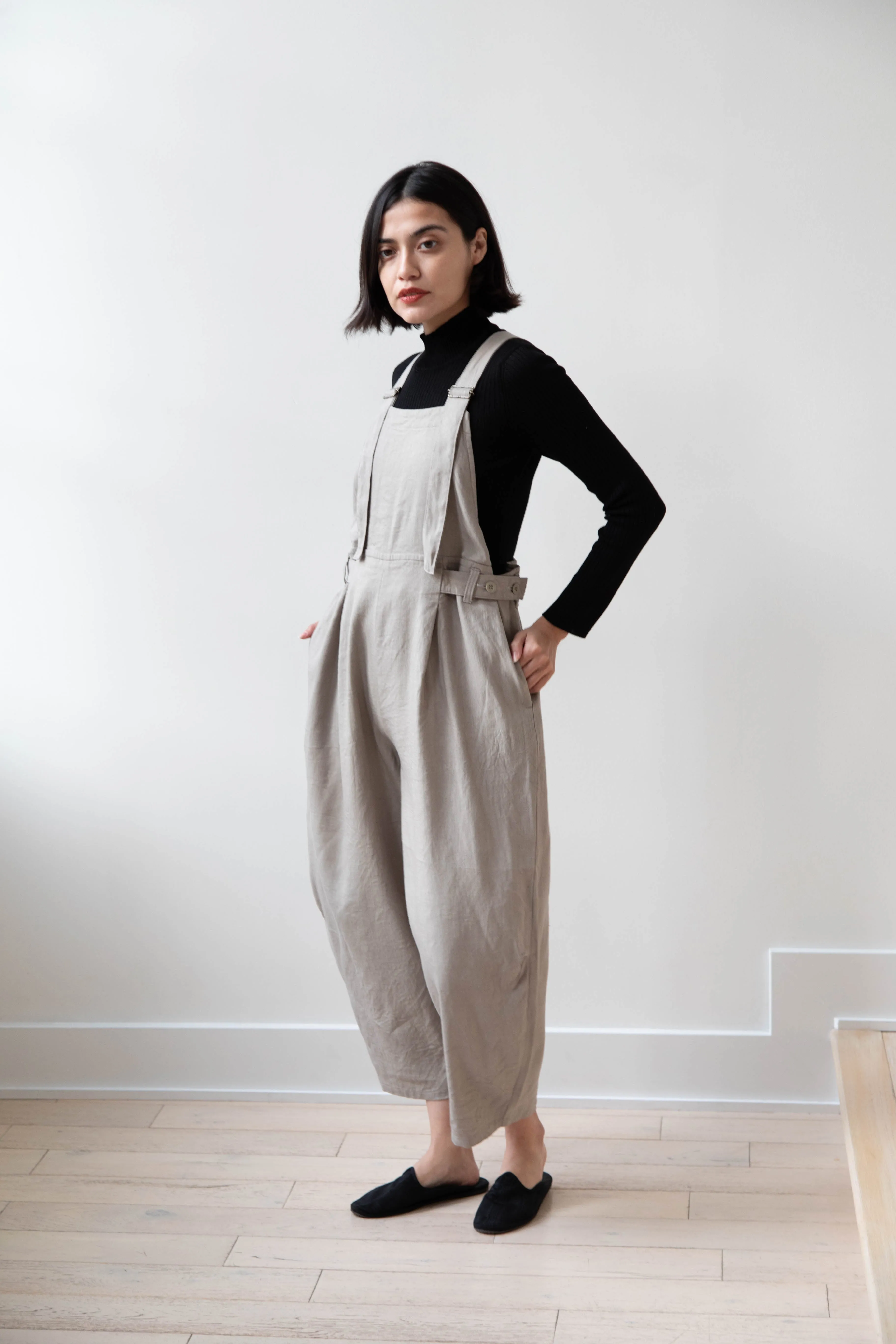 Laboratory | Side Tab Salopette in Natural