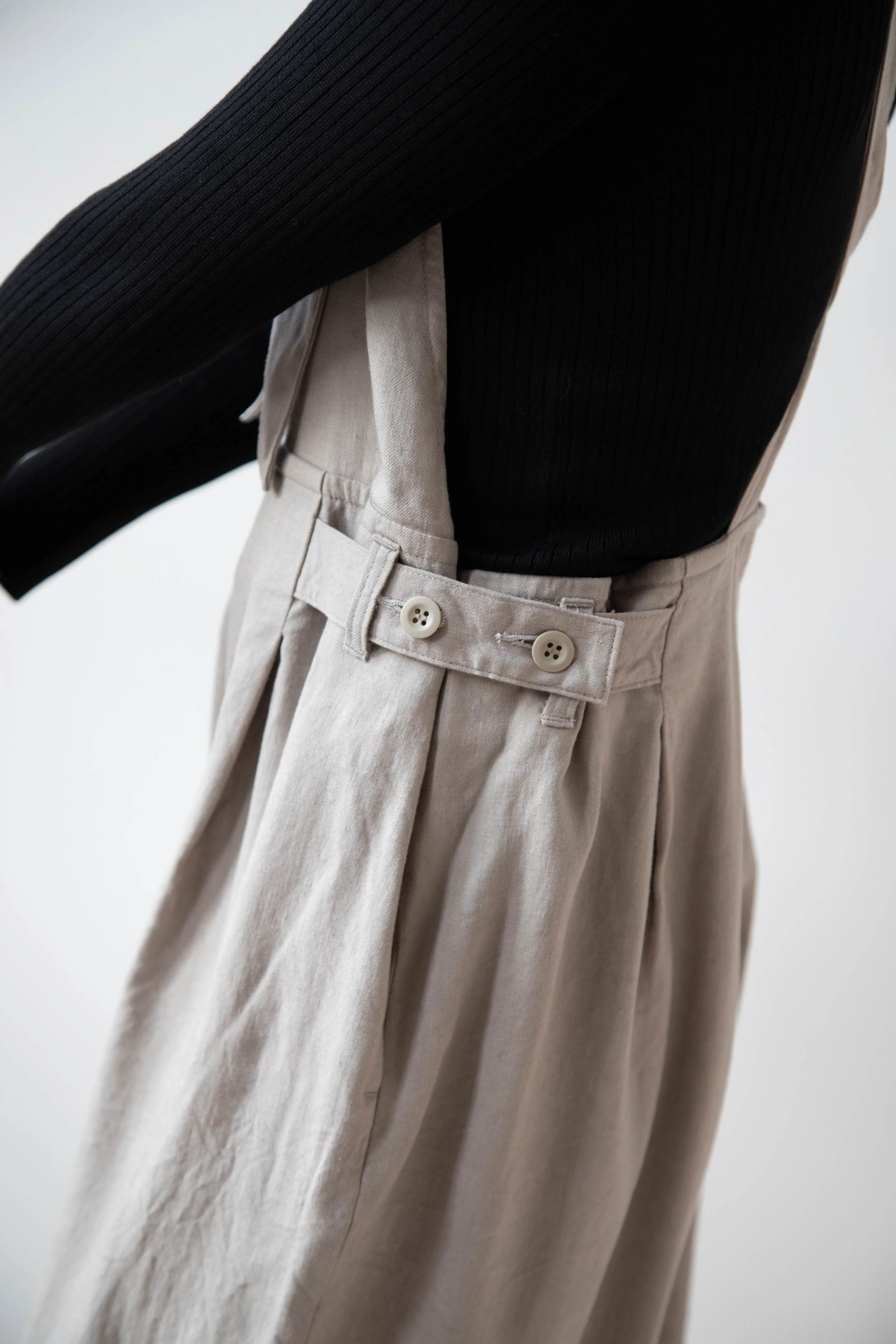Laboratory | Side Tab Salopette in Natural