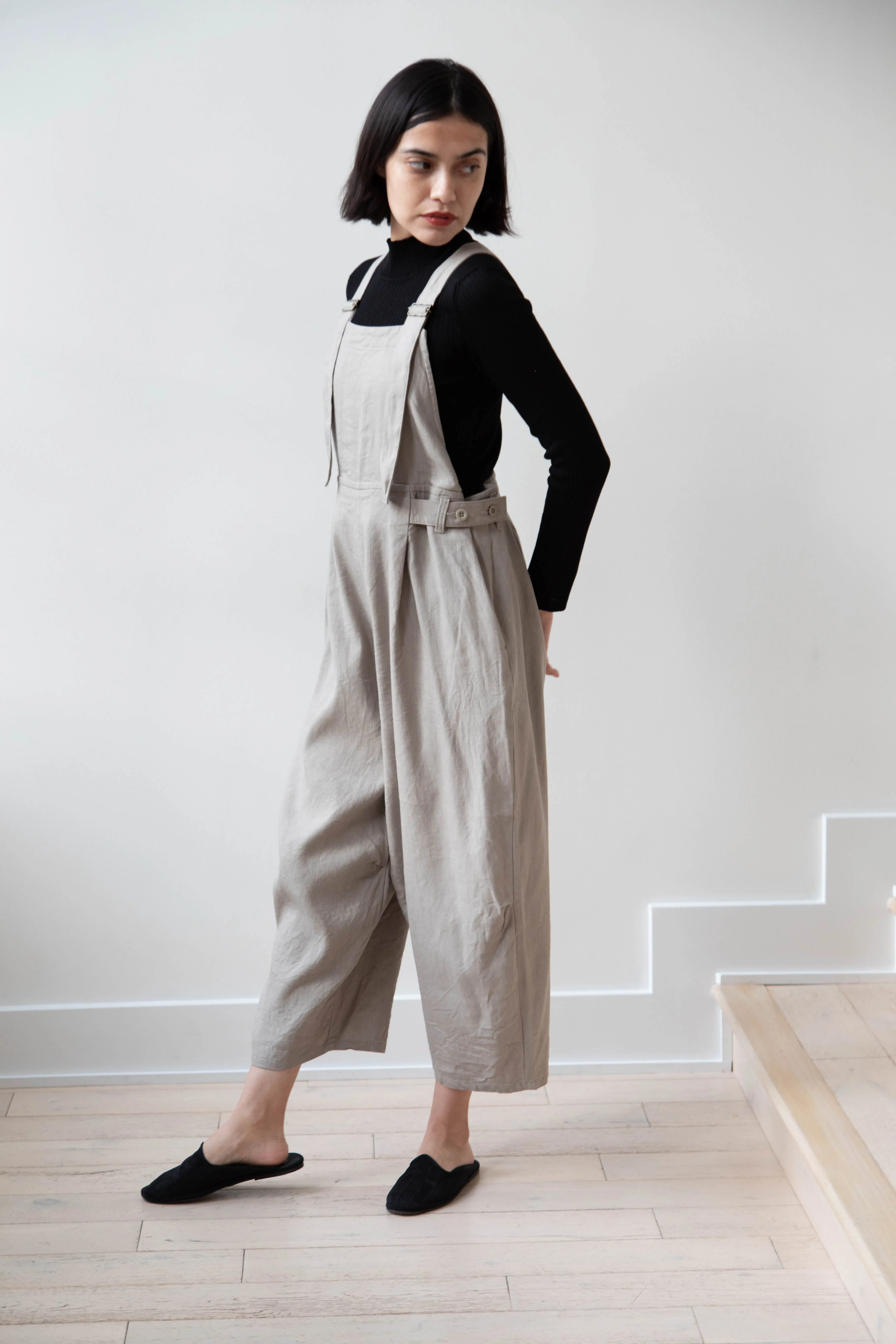 Laboratory | Side Tab Salopette in Natural