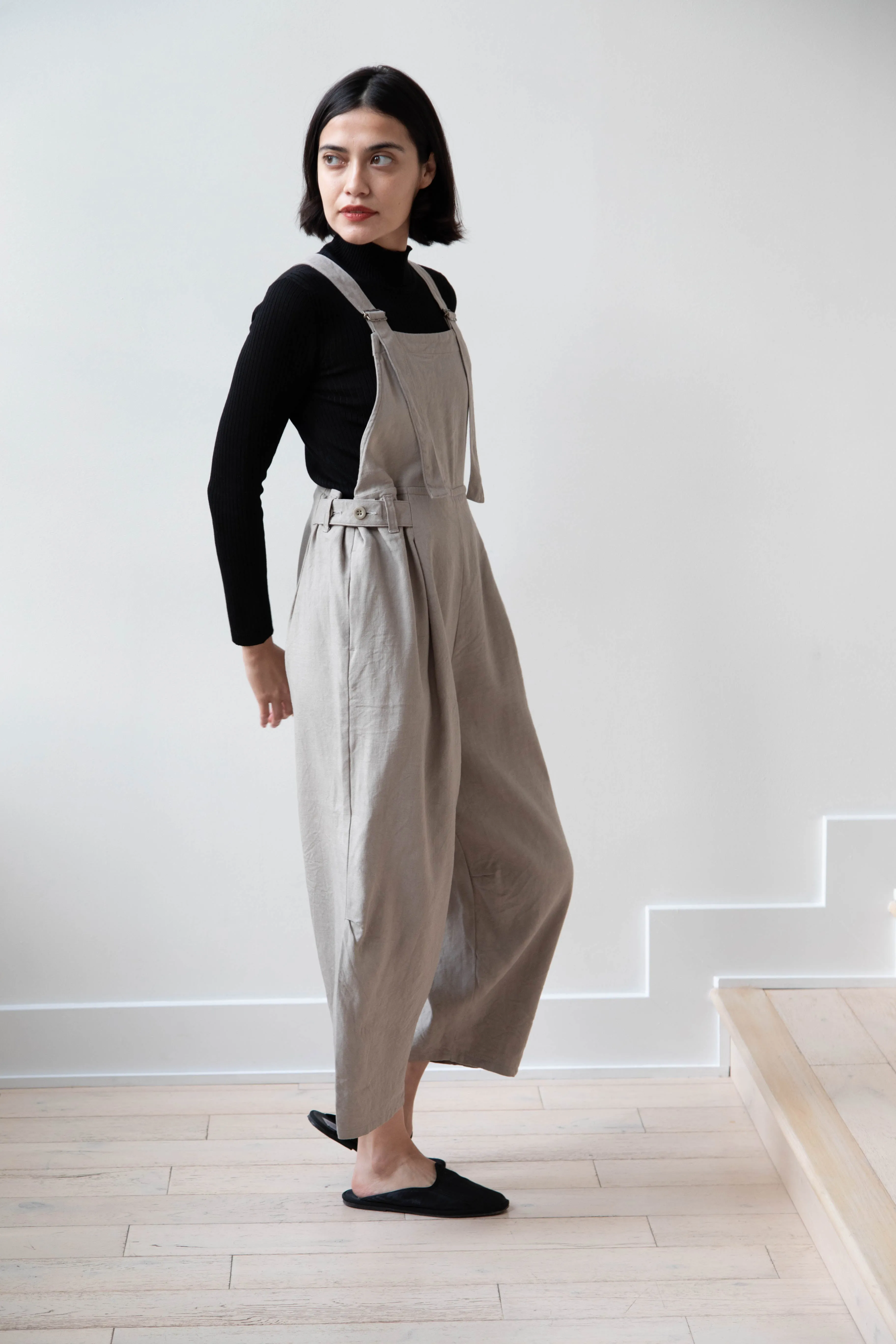 Laboratory | Side Tab Salopette in Natural
