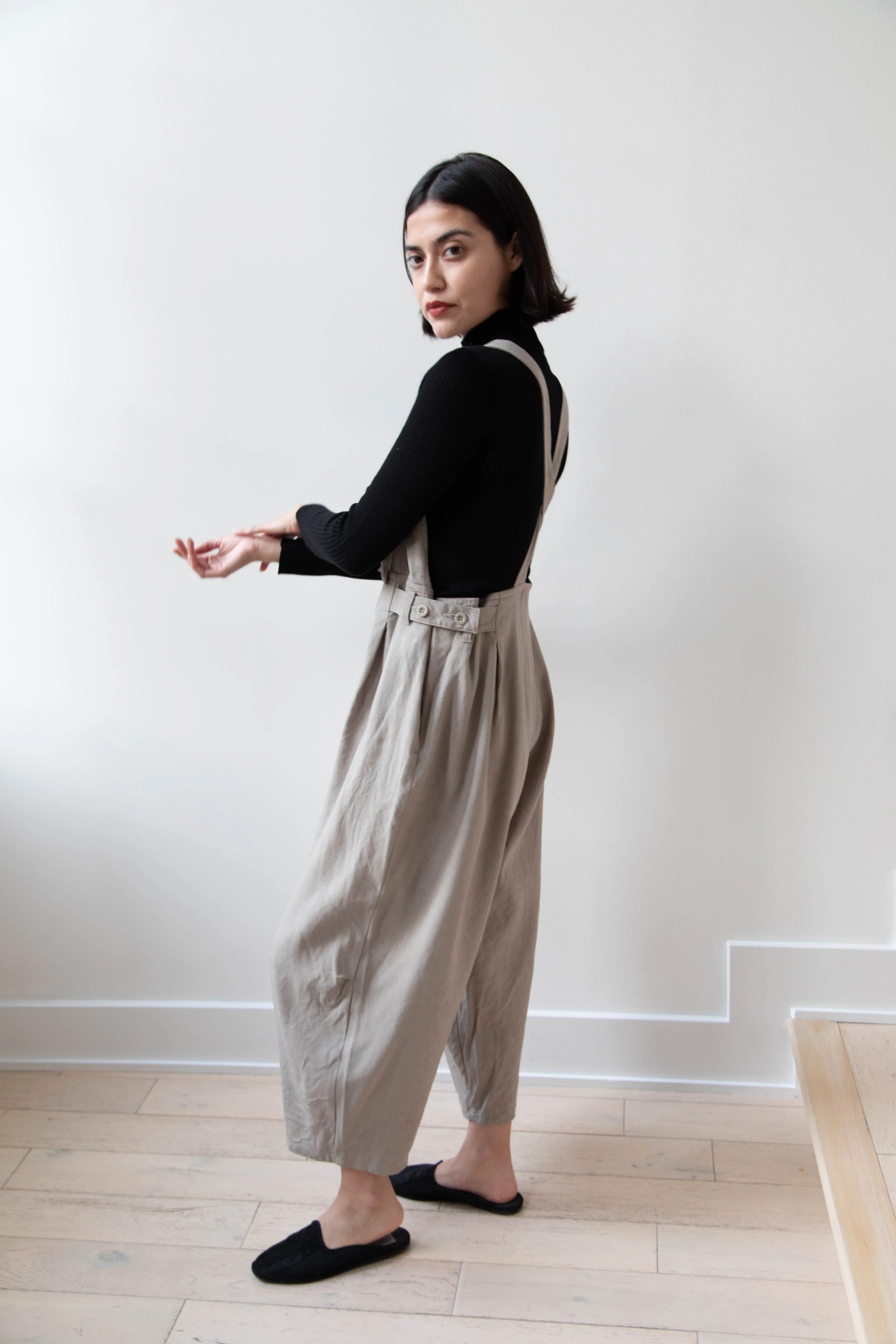 Laboratory | Side Tab Salopette in Natural