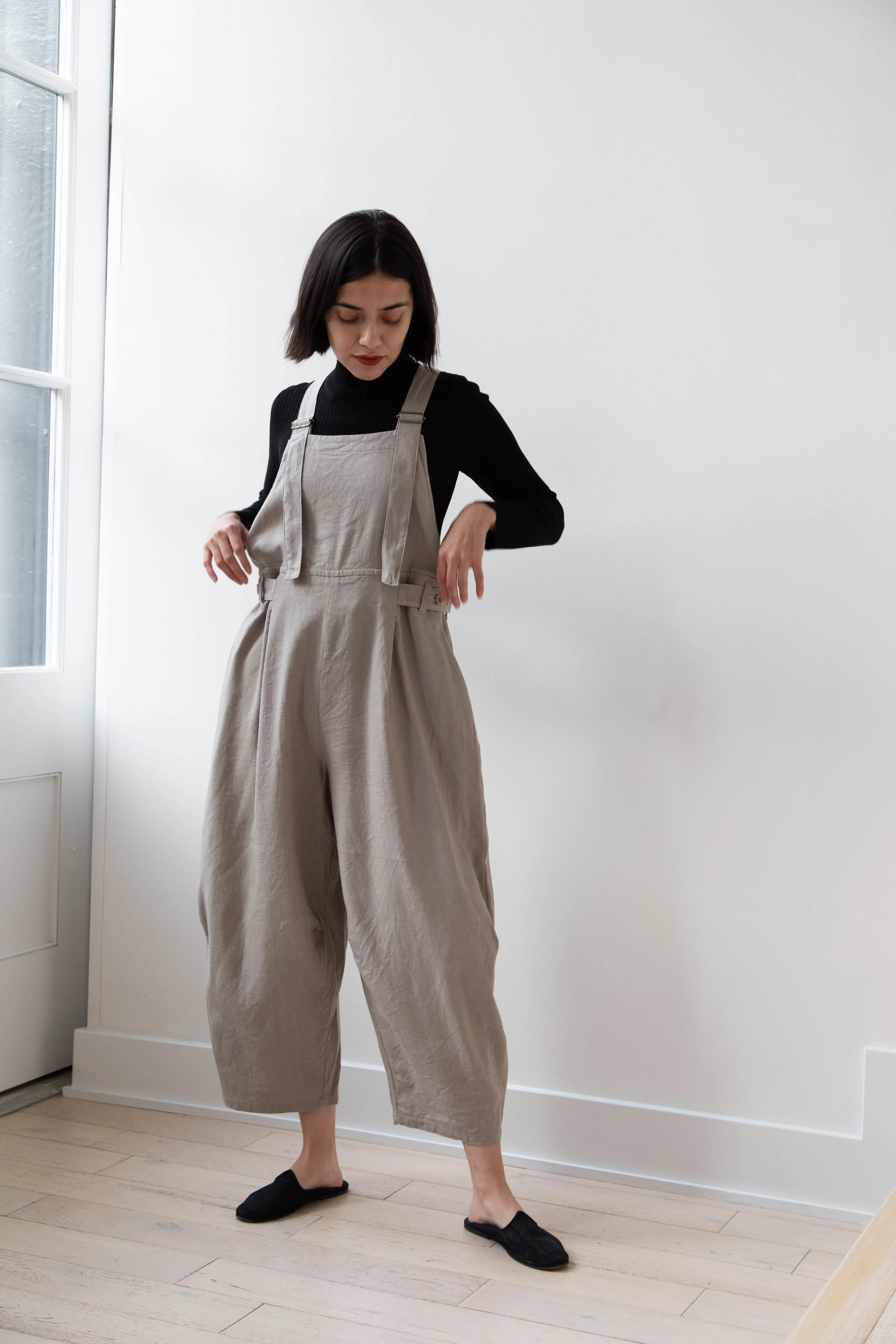 Laboratory | Side Tab Salopette in Natural