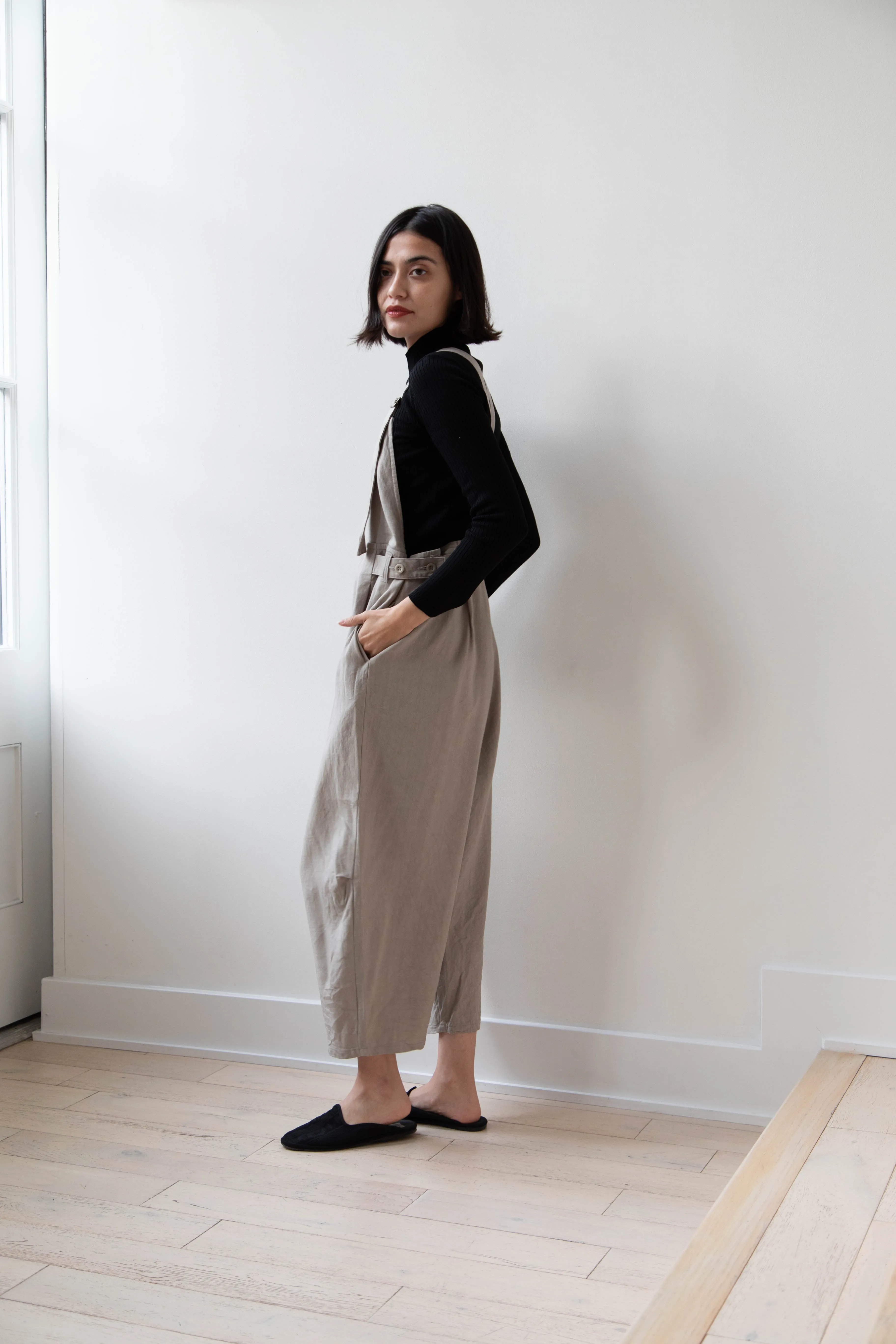 Laboratory | Side Tab Salopette in Natural