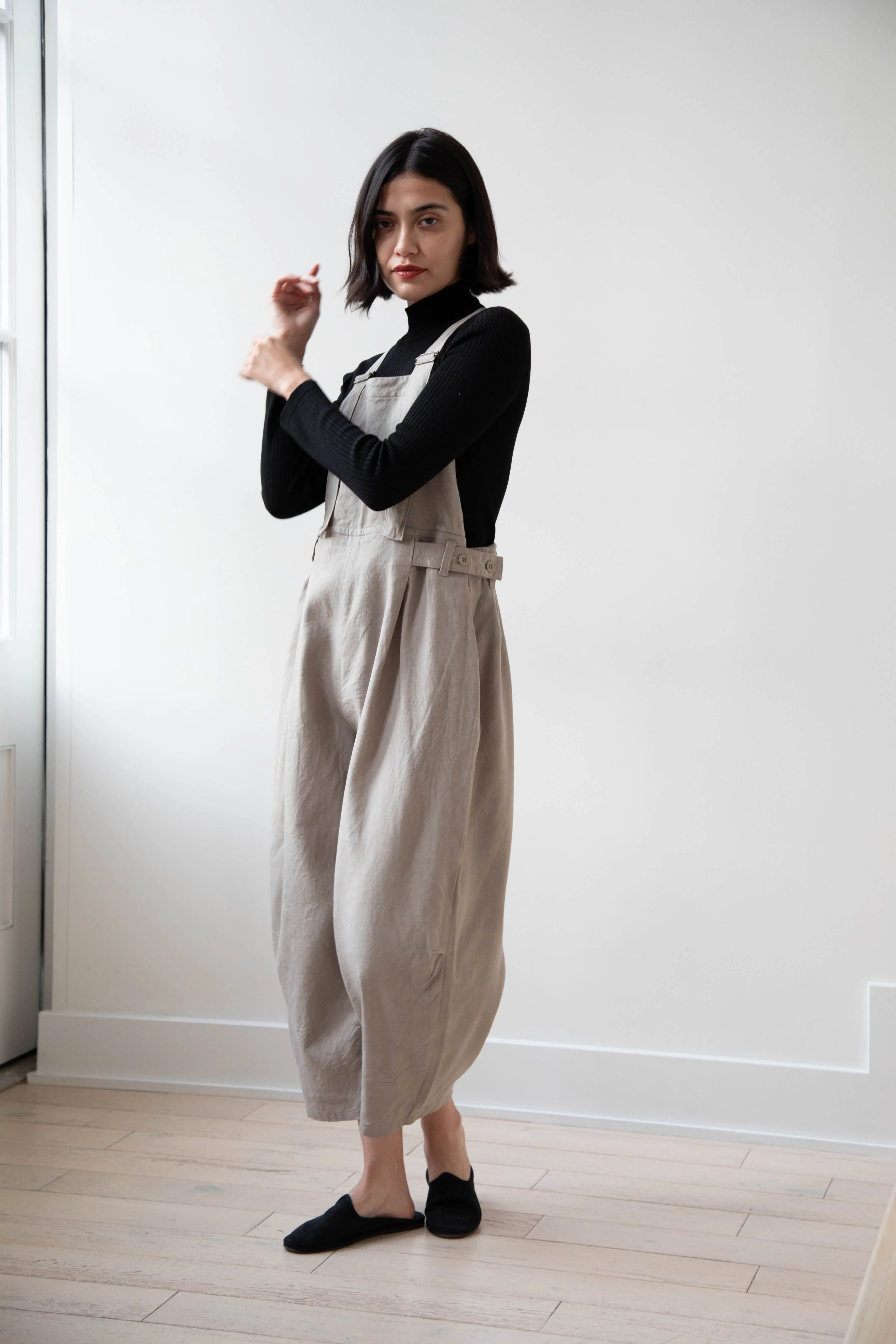 Laboratory | Side Tab Salopette in Natural