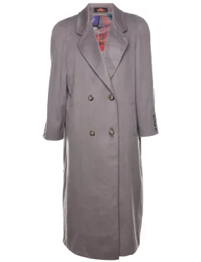 Light Grey Wool Coat - L