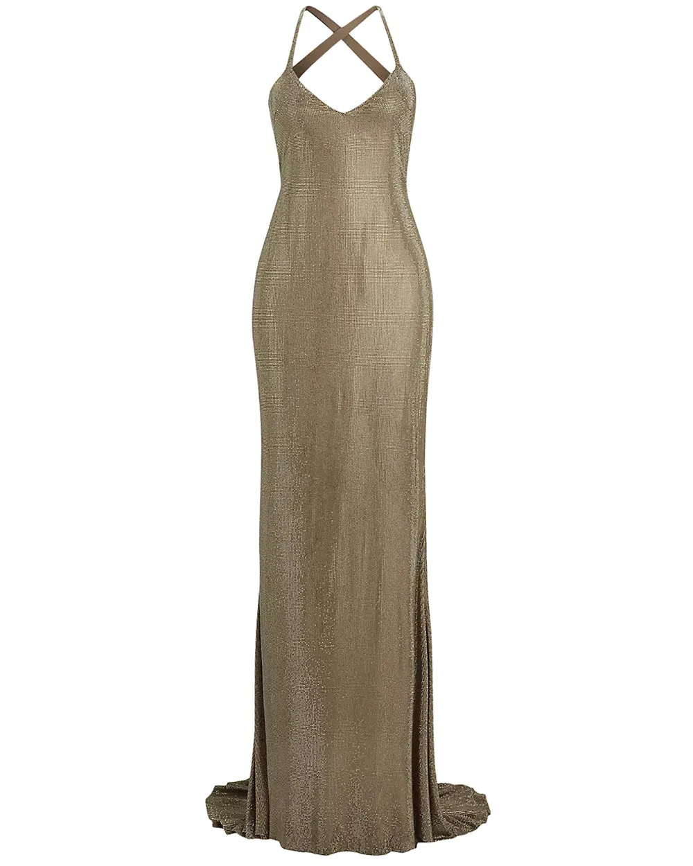 Light Taupe Chiffon Reede Gown