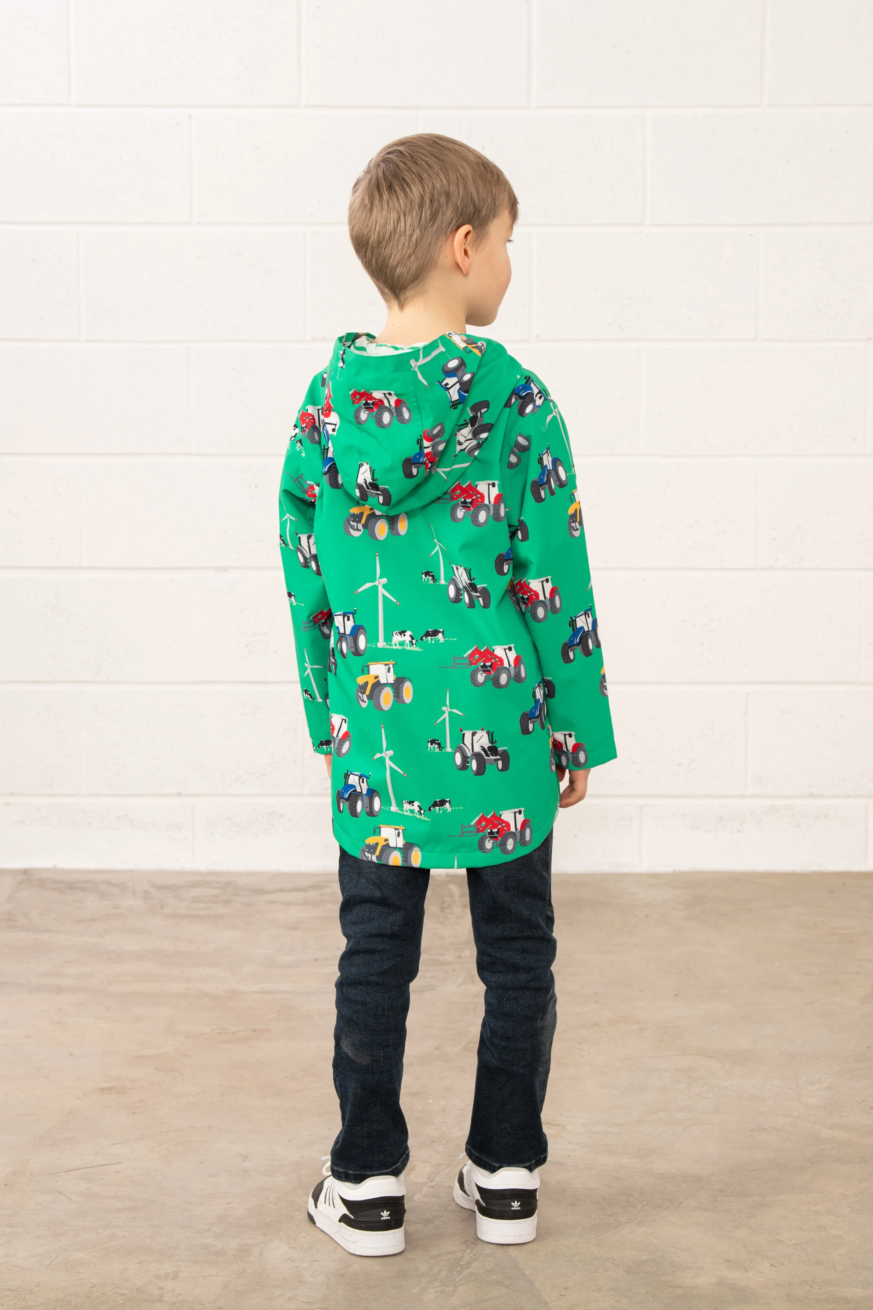 Lighthouse Boys Ethan Waterproof Farm Print Jacket